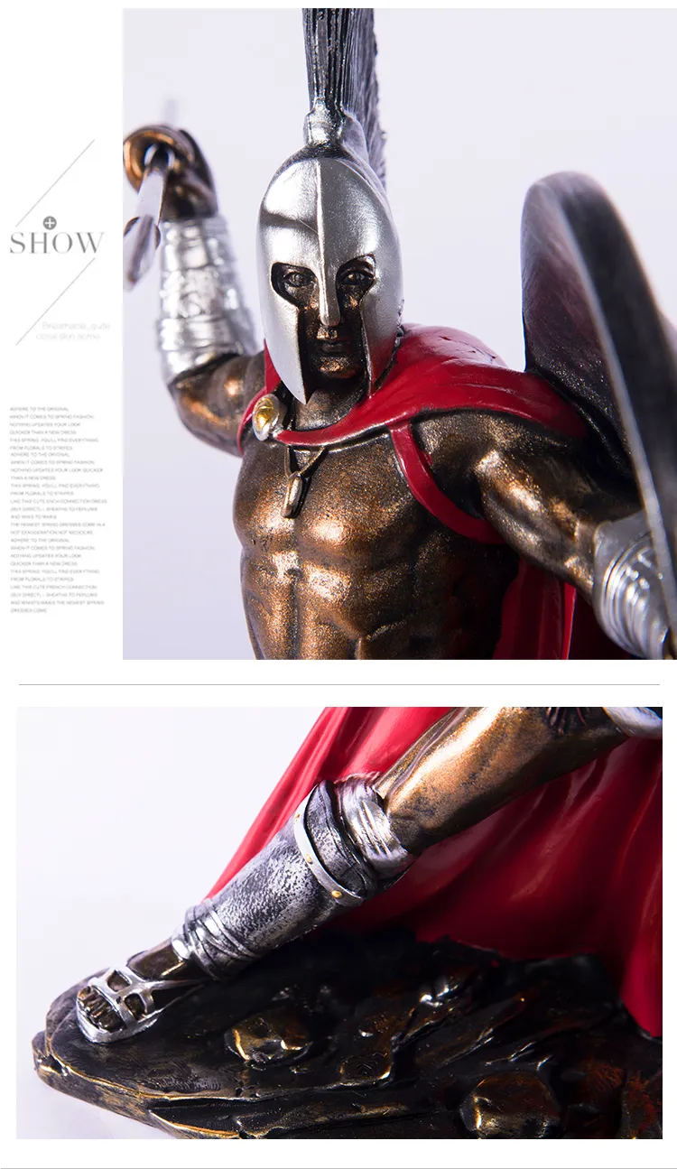 ✓ DHgate 골동품 인형 : 고대 로마 스파르타 전사 동상 수지 공예 입상, 그리스 신화 액션 피겨 홈 장식 장식 | 다양한 공예  도구
