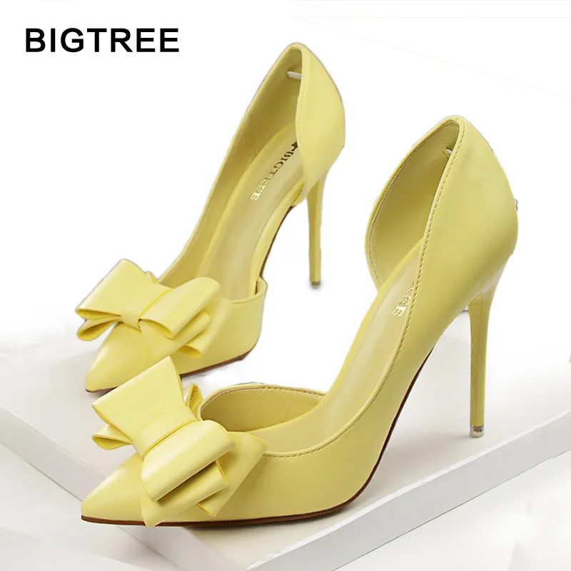 BIGTREE, zapatos de tacón alto sexis a la moda para mujer, zapatos de boda con punta estrecha, zapatos de vestir para mujer 2018, zapatos de tacón para mujer, rosa, 7 colores