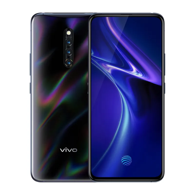 Téléphone portable d'origine Vivo X27 Pro 4G LTE 8 Go de RAM 256 Go de ROM Snapdragon 710 Octa Core 48MP OTG NFC 4000mAh Android 6.7 "AMOLED plein écran ID d'empreintes digitales Smart Mobile Phone