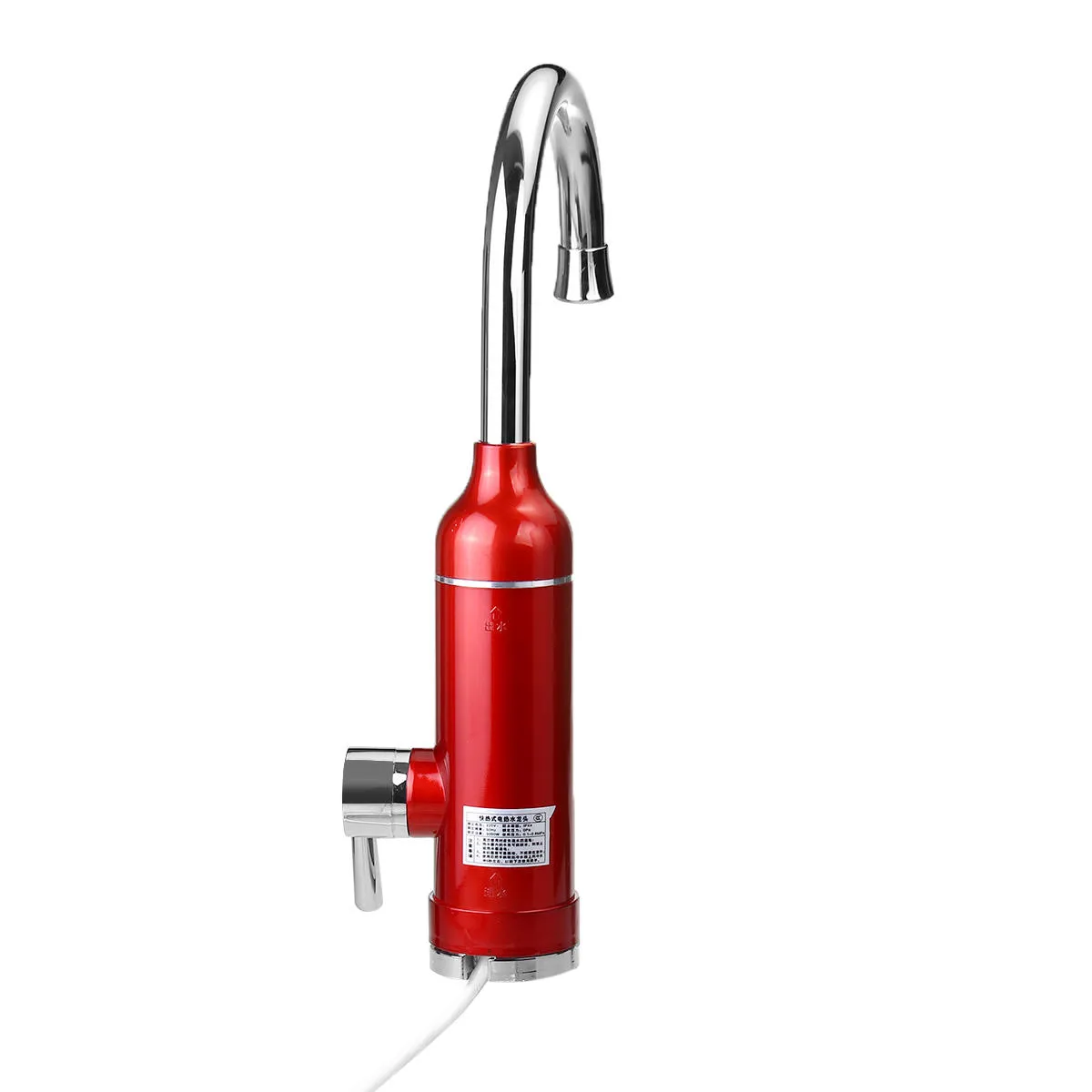 Aquecedor de água 220V elétrica Toque torneira quente instantânea Para Casa de Banho Cozinha - vermelho