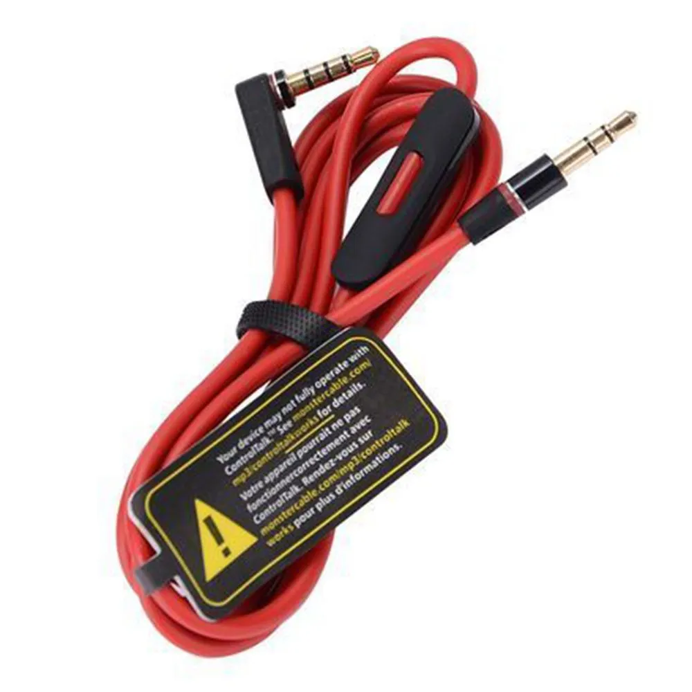 Headphone Cable Beats Solo Pro Aux Cord 5mm Red Replacement Aux