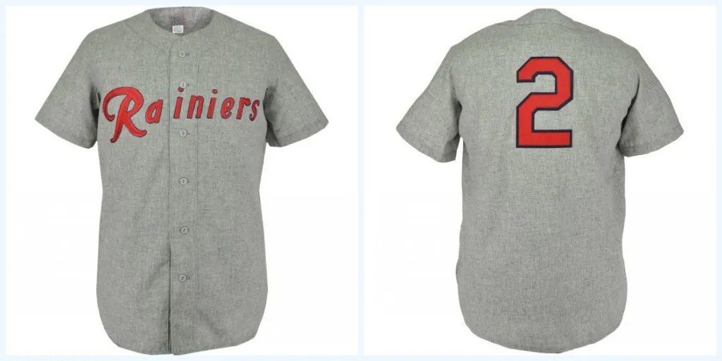 Seattle Rainiers 1957 Road Jersey Dowolne Gracz lub Stitch Numer Szyte Wszystkie Szyte Wysokiej Jakości Darmowa wysyłka Koszulki baseballowe