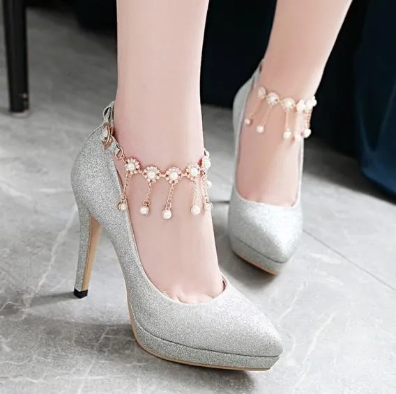 size 32 to 43 glitter rhinestone wedding shoes bridal gold heels designer pumps fashion luxury designer women shoes lilac silver blue