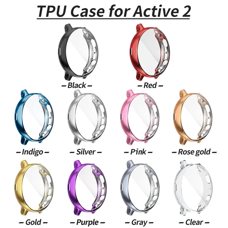 Samsung Galaxy Watch Active 2 44mm Screen Protector TPU Anti-Scratch Full Soft Protective Bumper Cover for Active2 40mm 2020取引のケース