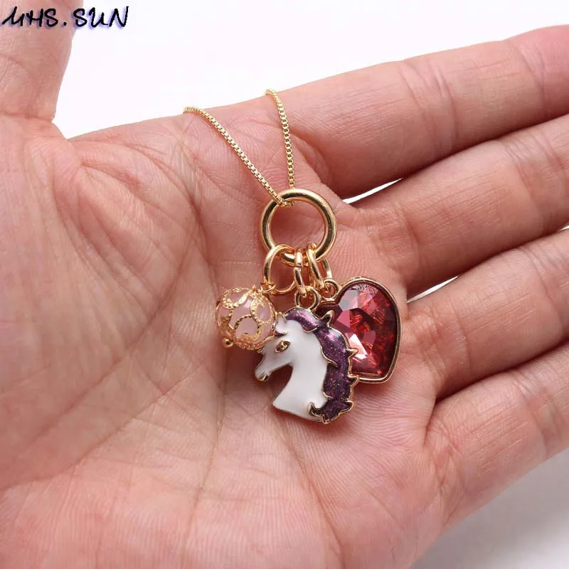 Unicorn Rainbow Pendant Necklace Multi Design Kids Mothers Day Jewelry For  Girls, Perfect Christmas Gift From Ivytrade1125, $1.14