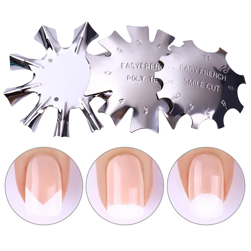 Nail Cutter French Nail Trimmer Acrylic Nail Gel Tool Kit Nails Size Tips  Manicure Edge Trimmer Almond Shape for Easy Creating French Guides Smile  Line Nail Art Manicure Tool FNCS#L | KHDA