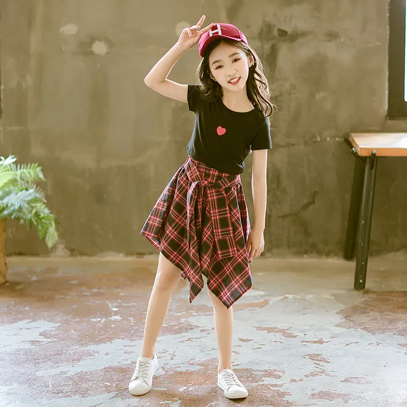 Plaid skirt outfit summer shop