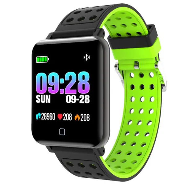 Smart Watch M19 1,3 pouce IPS Bluetooth Météo Étape de temps cardiaque Compétence de la pression artérielle Surveillant 8 Cadeaux de bracelet en mode sport