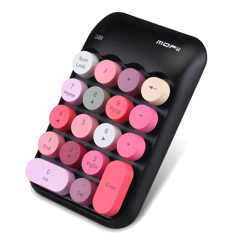 Clavier numérique sans fil MOFII 2,4 GHz Pavé numérique 18 touches Clavier numérique de petite taille pour comptable Ordinateur portable Mini clavier sans fil