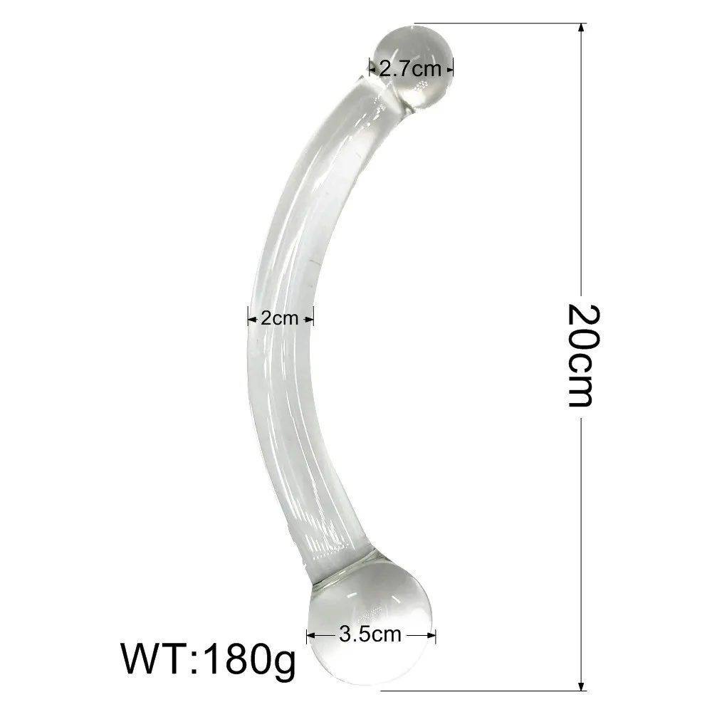 Transparent Dong Double Ended Headed Glass Dildo Crystal Fake Penis Women  Men Female Masturation Tools Anal Butt Plugs Adult Sex Toys From 5,91 € |  DHgate