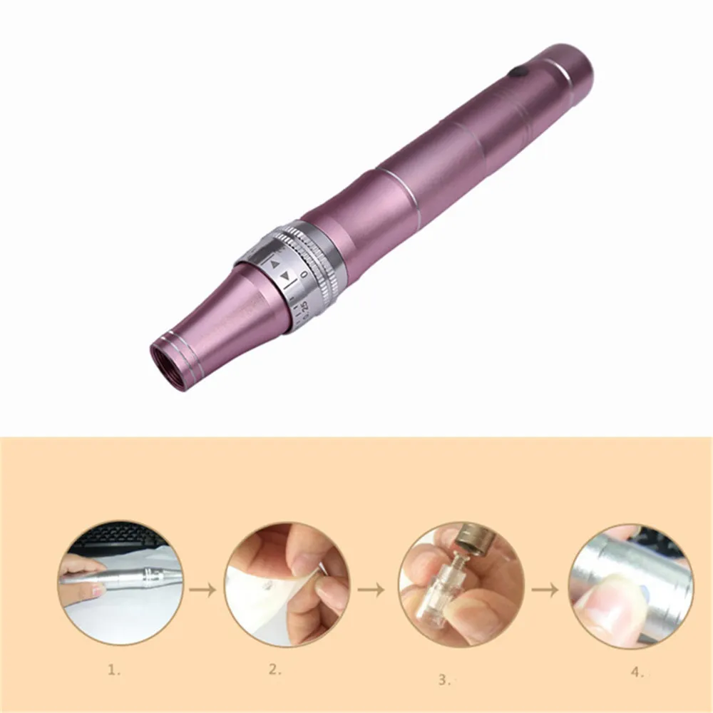 2020 Dermapen Micro Tiny 12pin Aghi Terapia della pelle del viso Rimuovi la cicatrice Ridurre le rughe Dispositivo di rimozione Strumento per la cura del viso Dr. Derma Pen