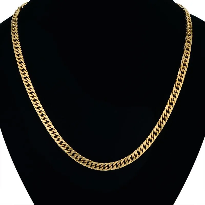 Tutta l'annata lunga catena d'oro per gli uomini Collana a catena New Trendy GoldS Colore acciaio inossidabile spesso gioielli bohemien Colar maschio 224l