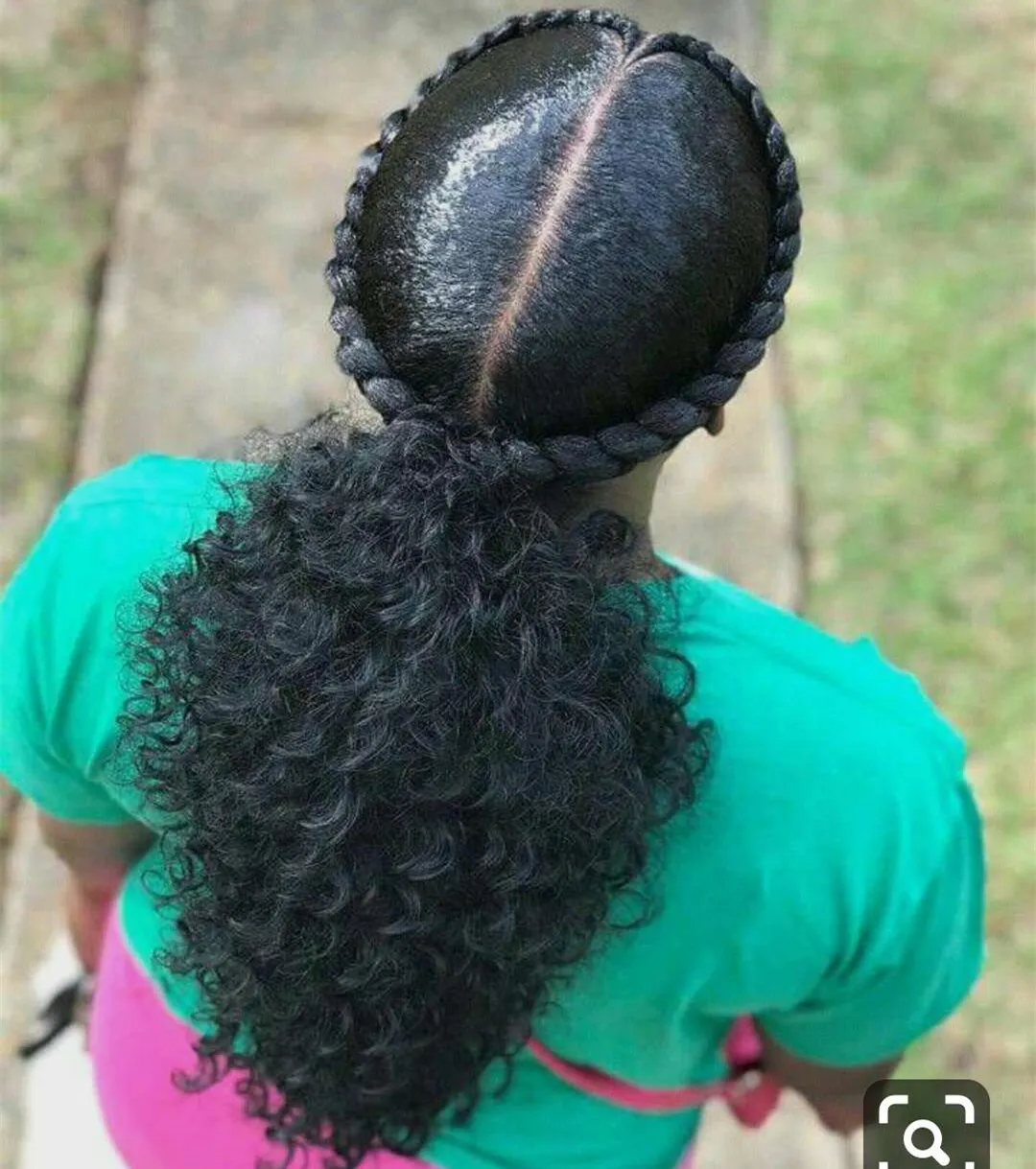 100% naturale arricciatura treccia coda di cavallo brasiliana Remy capelli umani coda di cavallo clip di coda di cavallo nell'estensione dei capelli umani ricci crespi 120g