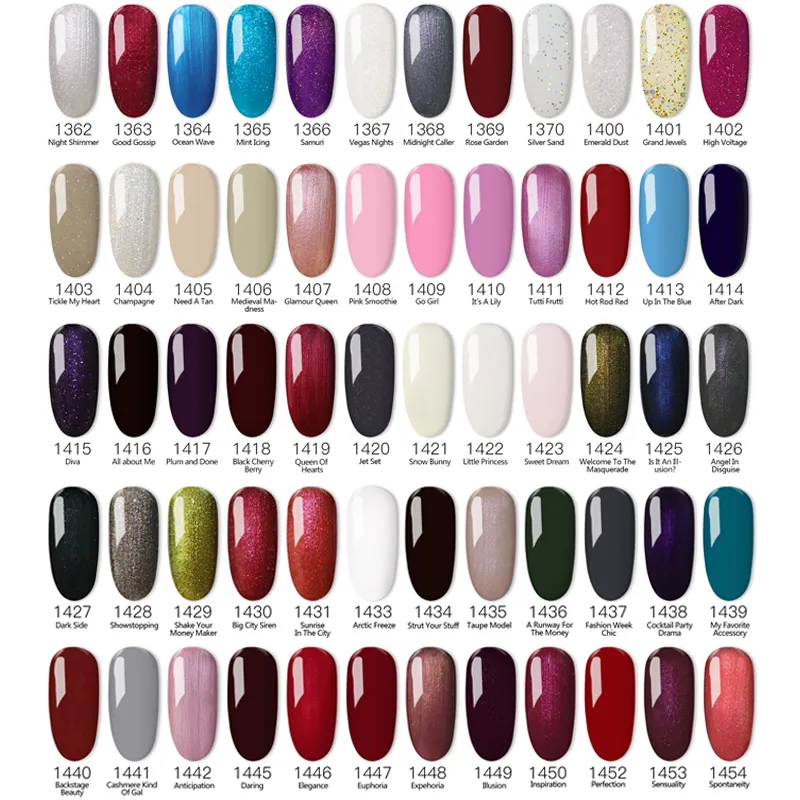 Kismart лот гель лак для ногтей замачивается от 369 цветов 15 мл геля лака для лака для салонного искусства.