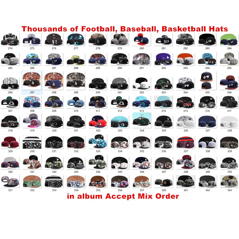 Ny hatt snapback hattar gata huvudbonader justerbar storlek anpassade snapbacks caps hip-hop hat baseball kepsar kan mixa