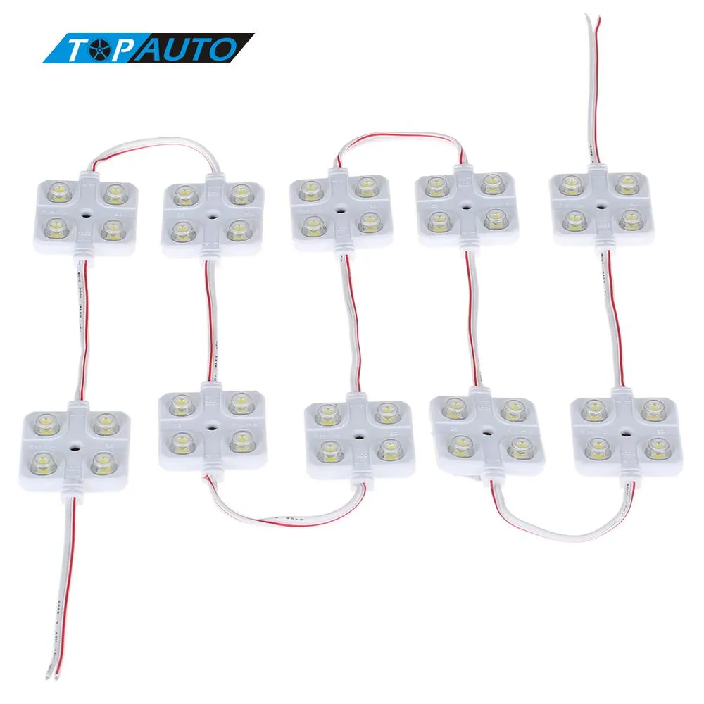 10x4 LED Interior Do Carro Iluminação 12 V Lâmpada À Prova D 'Água Dentro Do Telhado Kit de Luz para RV Van Boat Trailer Branco Brilhante Estilo Do Carro