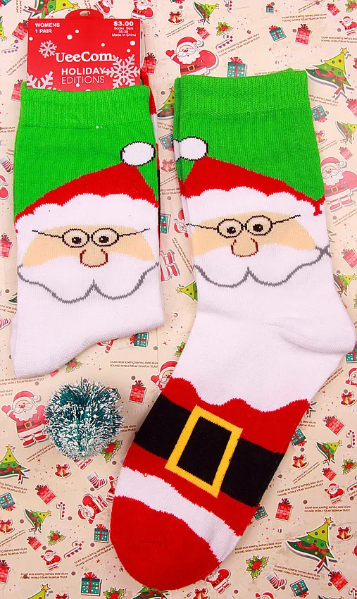 Christmas Socks Santa Claus Elk Cartoon Keep Warm Cute Christmas Socks