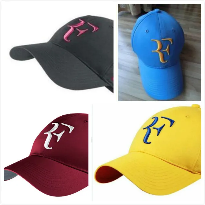 الجملة ساخنة أحدث الرجال والنساء السويسري روجيه فيدرر RF الهجين البيسبول كرة مضرب القبعات snapback قبعة مضرب تنس غطاء