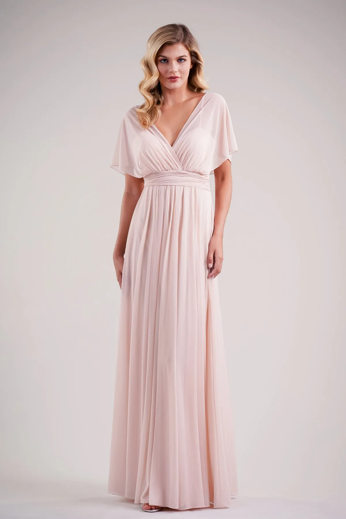 Jasmine Chiffon Wrap Bridesmaid Dresses - V Neck, Ankle Length, Plus Size - Perfect for Wedding Guests and Maid of Honor