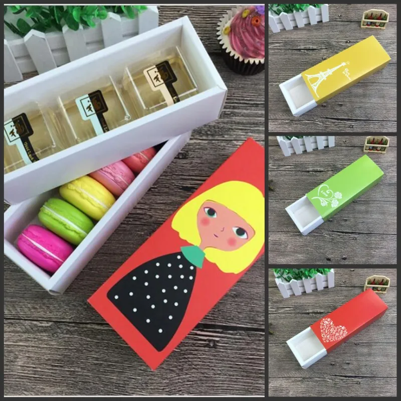 Weihnachts-Macaron-Box, Weihnachts-Cupcake-Hohlbehälter, Papier-Kuchenschachteln, Valentinstag-Schokoladenpackung, Urlaubsgeschenk-Paket, Keksschachtel