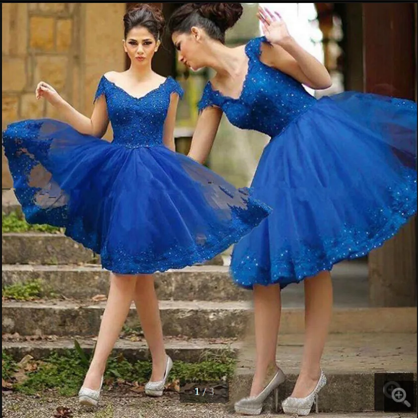 Royal blue short prom dresses on sale 2019