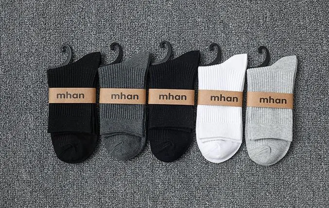 Knitted Cotton Moisture Wicking Socks Fall Winter Casual Men's Soft Comfort Warm Socks New Year Christmas Party Father's presents