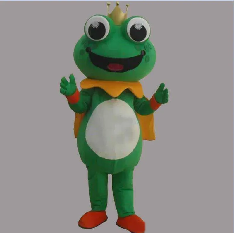2018 Fabriksförsäljning Ny Super Hot Groda Prince Mascot Kostym Fancy Dress Epe