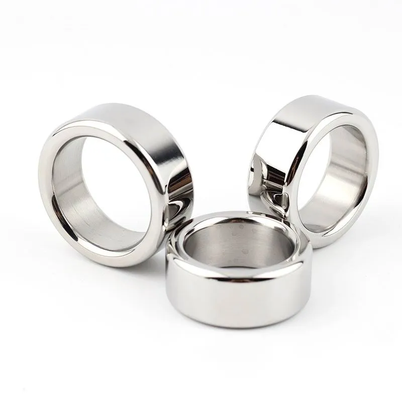 Stainless steel penis ring metal cock ring male time delay ring ball stretcher sex toys for men penis