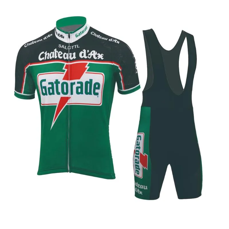 Män Klassiker Cykling Jersey Sommar Kortärmad Suit Retro Bike Wear Jersey Road Cykling Kläder anpassade