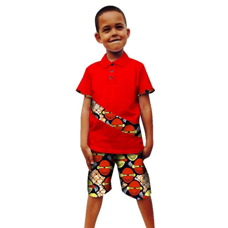 Enfants été vêtements africains pour garçon 2019 imprimer haut pantalon costume enfants Bazin Richen Dashiki Robe robes africaines pour femmes hommes