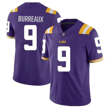 2020 LSU Tigers Jersey 9 Joe Burrow Burreaux NCAA 2019 Champions