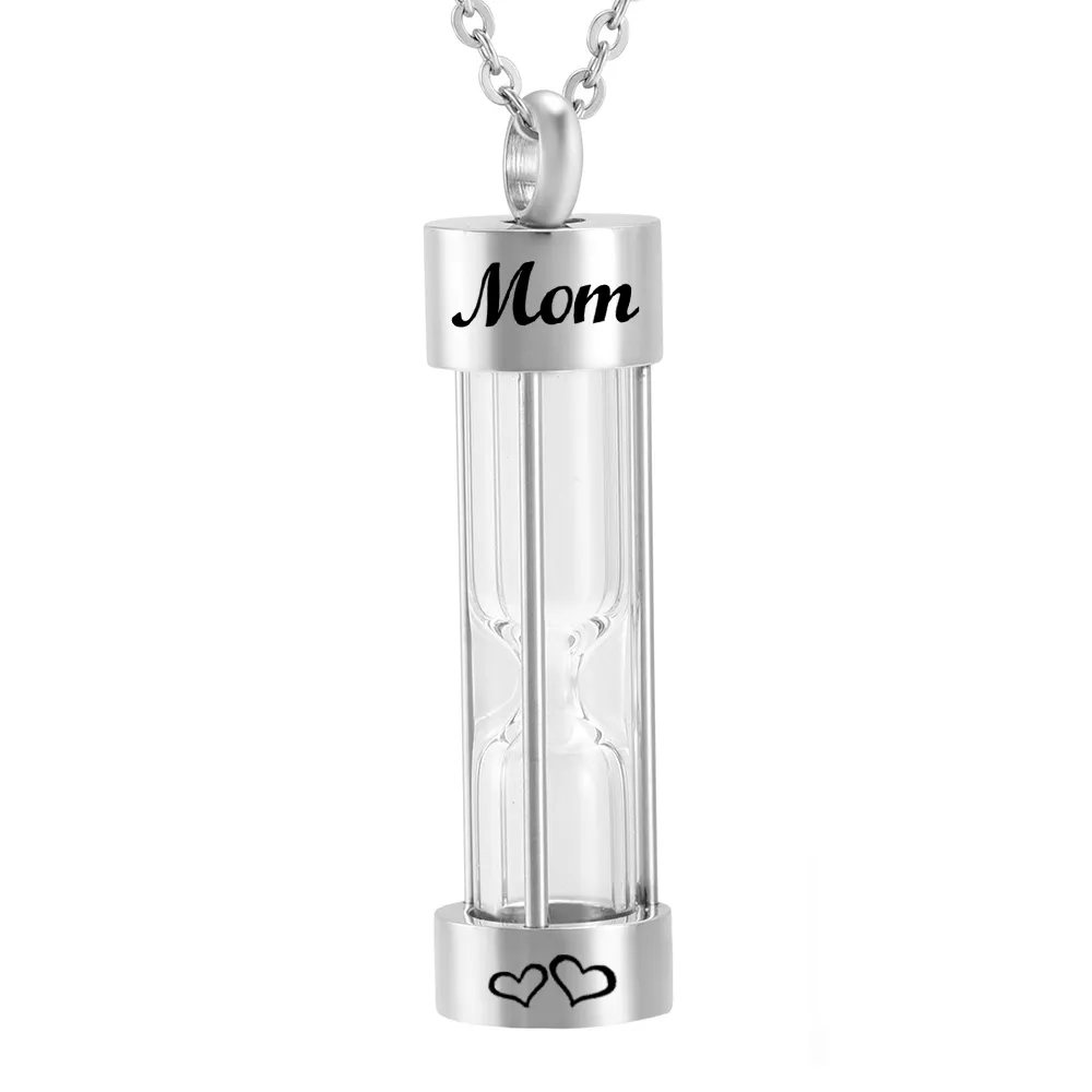 Eternal Memory Hourglass Charm Urn Necklace Cremation Jewelry for Ashes Fashion Pendants for Women Men Pets Factory customization