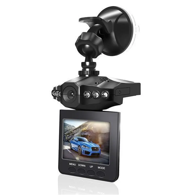 Venda quente 270 graus Rotatable 2.4 "TFT LCD Tela 6 IR LED Night Vision HD Carro DVR Camera Recorder