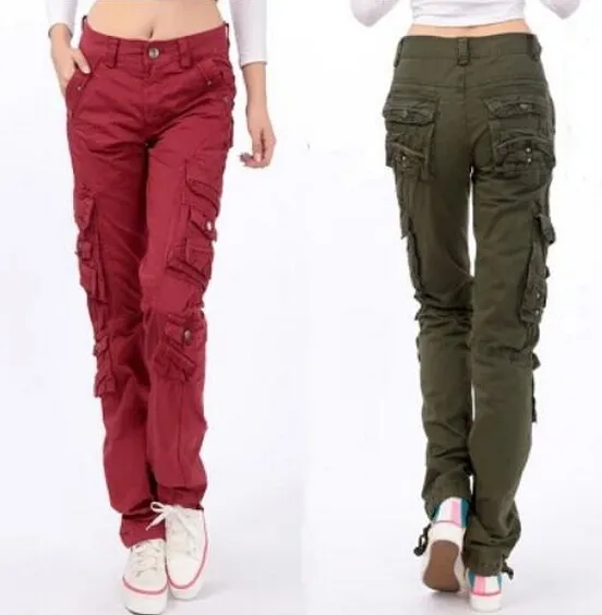 Pantaloni cargo da donna di nuovo arrivo Pantaloni per il tempo libero Pantaloni per il tempo libero più pantaloni tascabili Pantaloni da donna