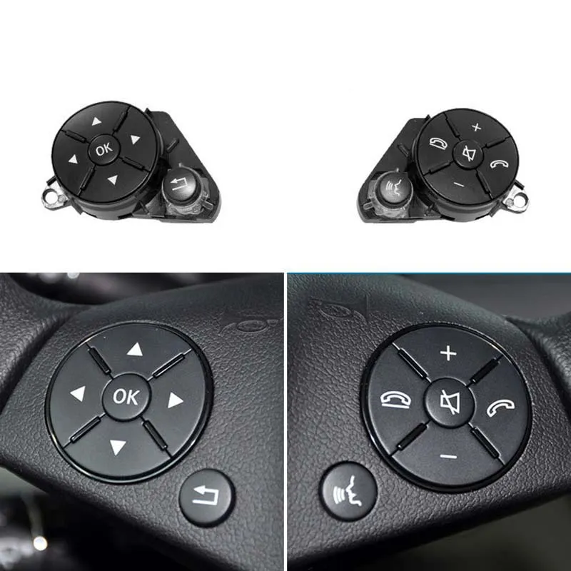 Couvercles Boutons Volant Mercedes - Pour Classe C W204, Classe E W207, Classe A W176... | Amélioration Design Et Confort