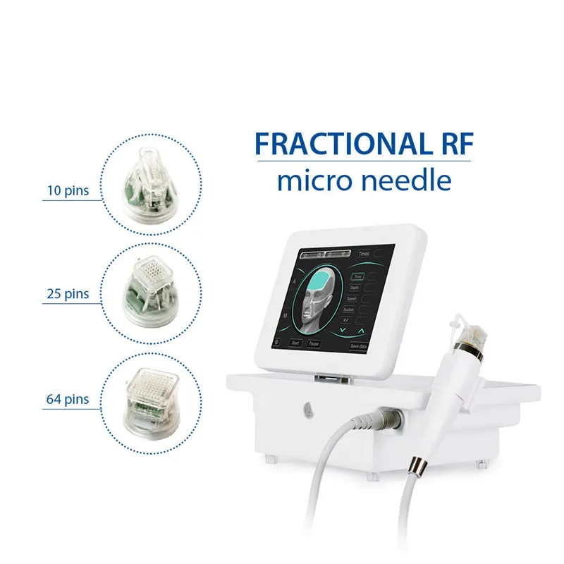 Profesyonel Tasarım 4 İpuçları Microneedle Fraksiyonel RF Makinesi Yüz Bakımı Altın Mikro İğne Cilt Rollar Akne Skar Streç Mark Kaldırma Tedavisi