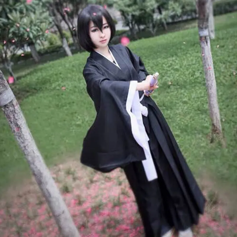 Kuchiki Rukia Cosplay Kostuums Kendo Kleding Japans Anime Bleach Kleding Maskerade Mardi Gras Carnaval Kostuums Levering van voorraad