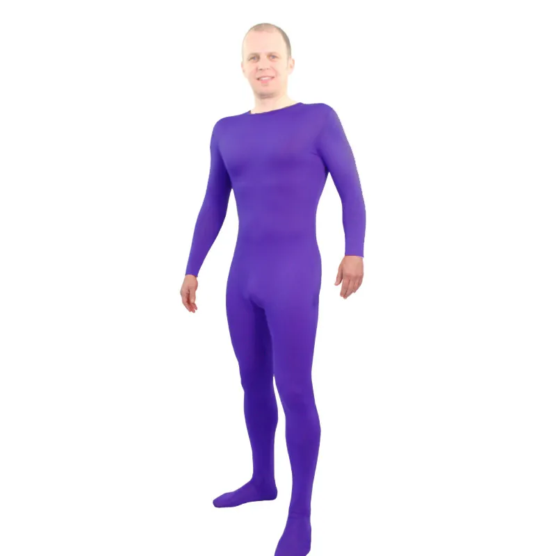 Mens Spandex Full Body Leotard Bodysuit One Piece Unitard Jumpsuit