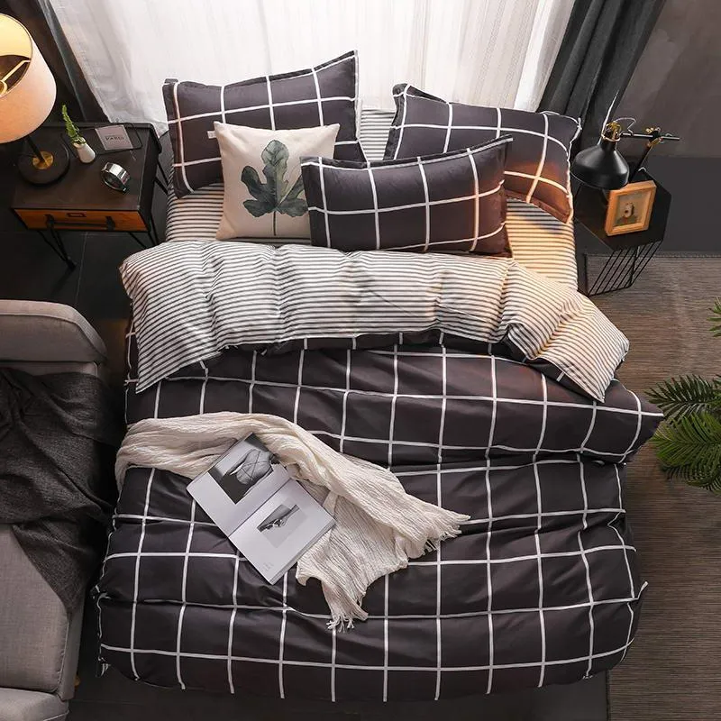 Life at Home 3 Piece Comforter Bed Set- Full/ Queen- Grey Buffalo Check - 1  ea