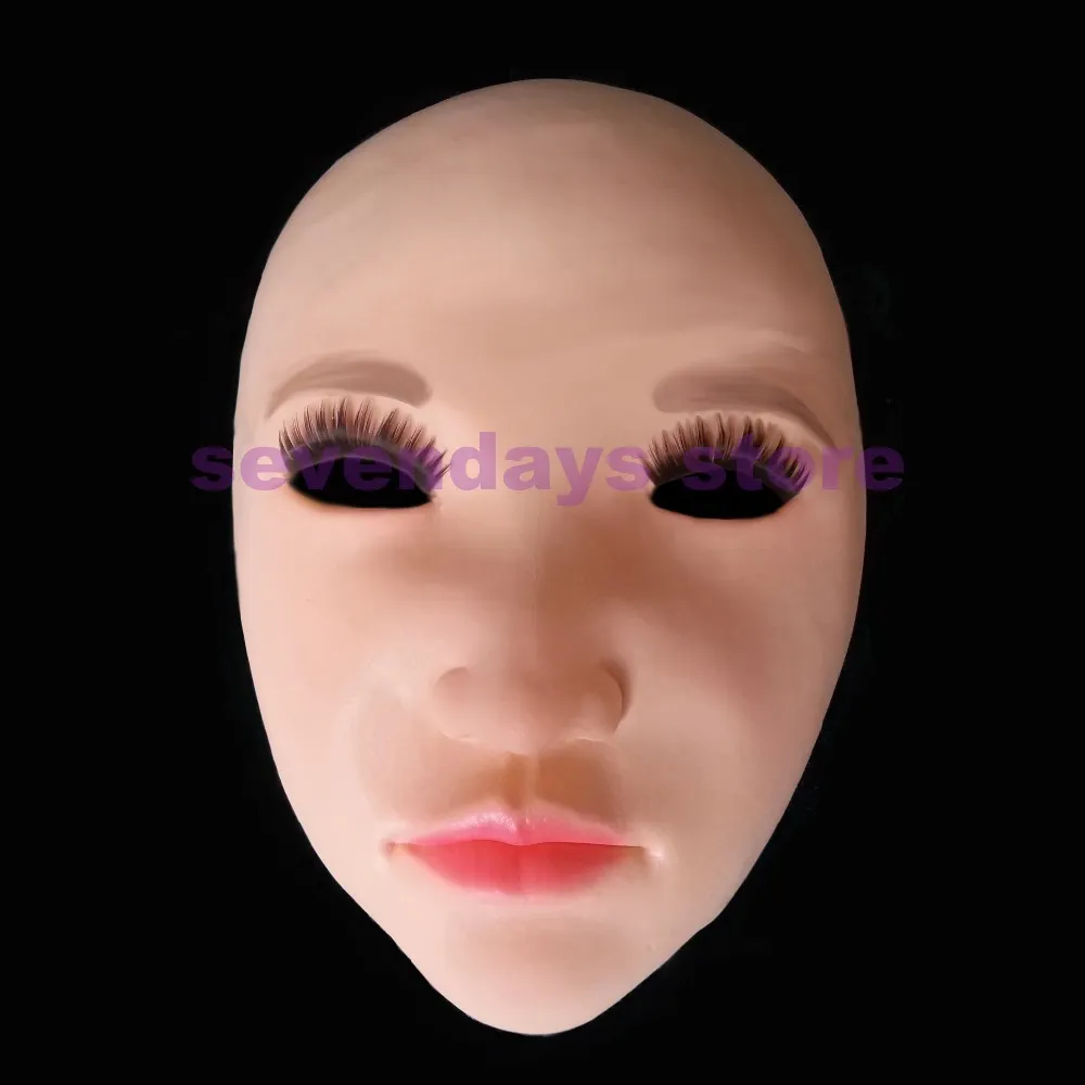 Hot Sale Handmade Silicone Sexy And Sweet Half Female Face Mask Ching