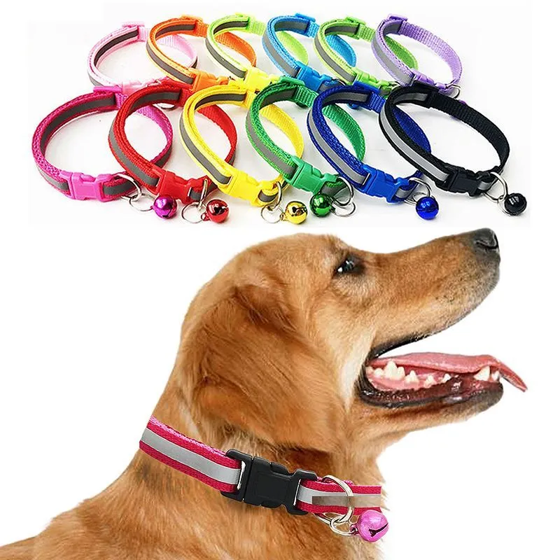 Dog Pet Valu Cat Collars Reflective Adjustable Size Pet Nylon Strap