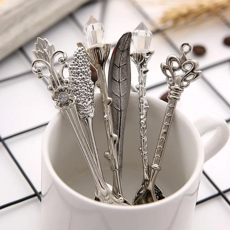Vintage Royal Style Carved Metal forks and spoonss for DIY