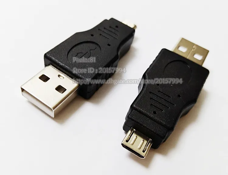 Connecteurs, prise mâle USB 2.0 A vers connecteur de convertisseur d'adaptateur de données USB 5 broches Micro-B/50PCS