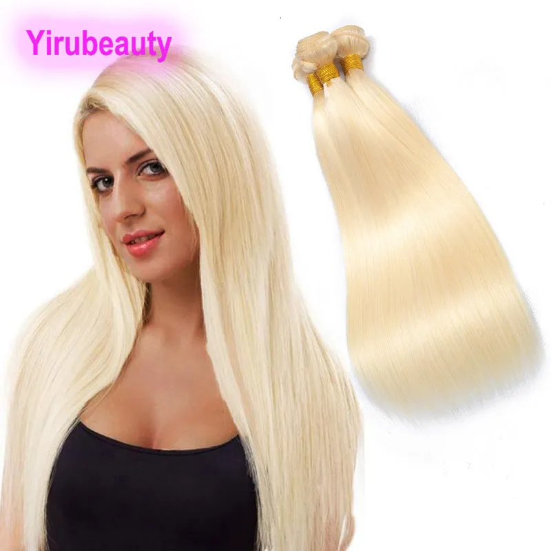 Malaysian 10A Human Hair 613# Blonde Silky Straight Extensions Virgin Hair Wefts Remy Hair 95-105g/piece Straight 8-30inch Yiruhair