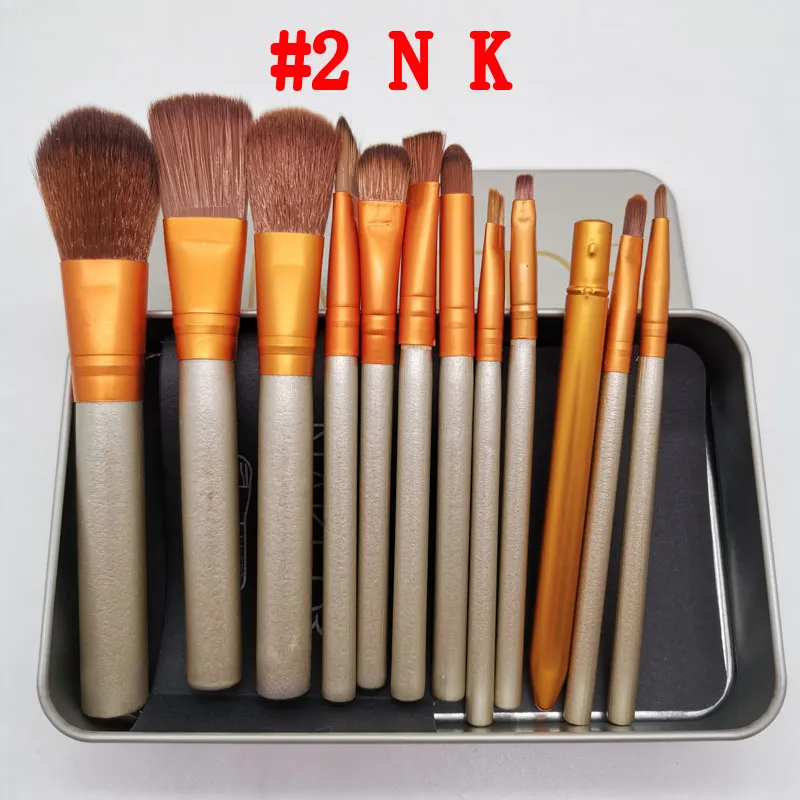 Hot Merk Make-up Borstels 12 Stks Make Borstel Concealer Eyeshadow Foundation Blush Brushs Professionele Make Tools DHL gratis verzending