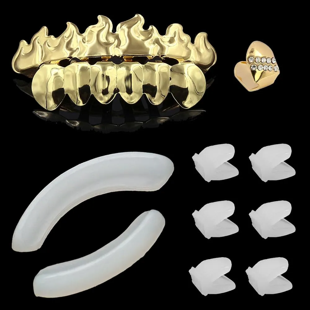 الهيب هوب الغذاء مستوى GRILLZ الشمع الأسنان الأسنان كاب الأسنان الشوايات العفن الأبيض الشمع الأسنان الحمالات GRILLZ للبيع بالجملة