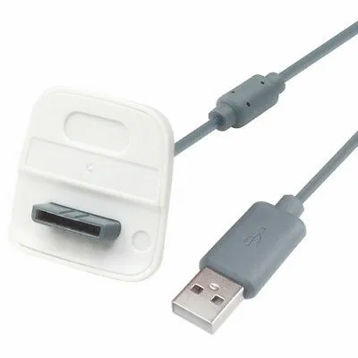 2 Pack 1,8 M USB -laddningskabel för Microsoft Xbox 360 Wireless Gamepad Controller Gray