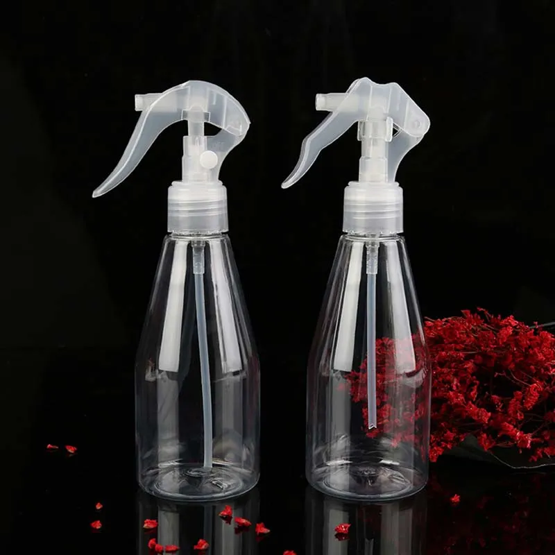 6.8 FL Oz Vide Spray Mist Bottle 200 ml Étanche Plastique Rechargeable Spray Bottle Trigger Pulvérisateur Bouteille pour Plante, Maison, Salon, Nettoyage