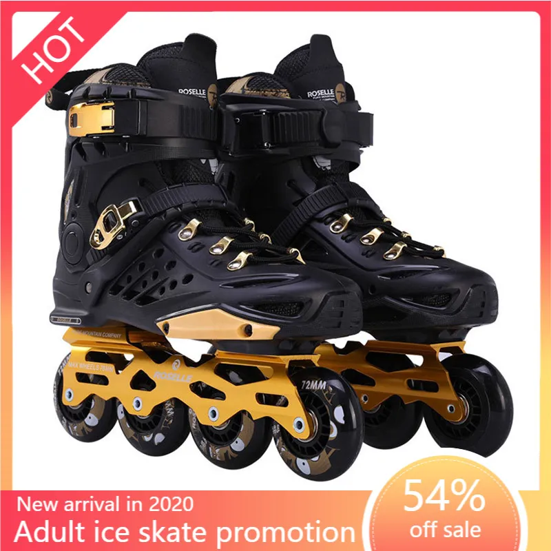 Adult roller skates inline roller skates professional flat flower men and women full flash