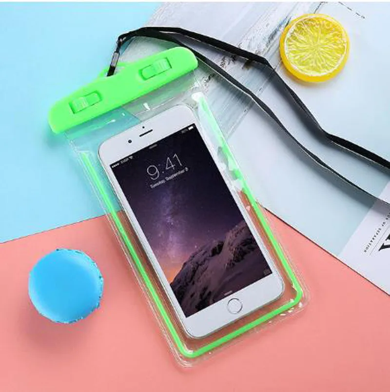 Universal Vattentäta Fodral för iPhone X XS Max 8 7 6 s 5 Plus Cover Pouch Bag Coque Water Proof Telefon